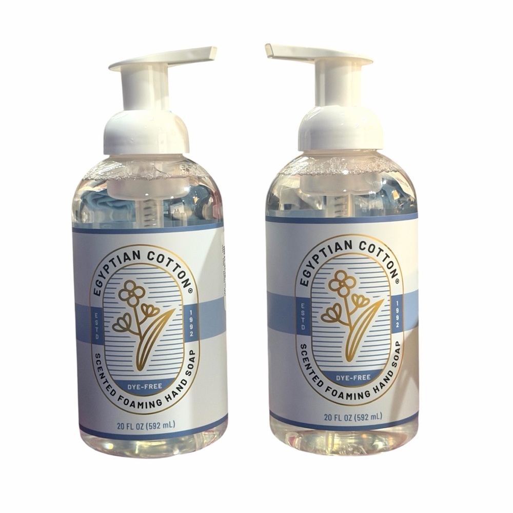 2 COMMONWEALTH SOAP CST Nourishing EGYPTIAN COTTON w/ALOE Foam Hand Wash 20 oz